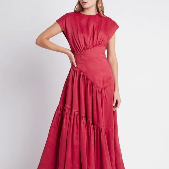 AJE Euphoria Reflections MIDI Dress • Rouge • Size 12 • RRP $595 - Picture 4 of 13